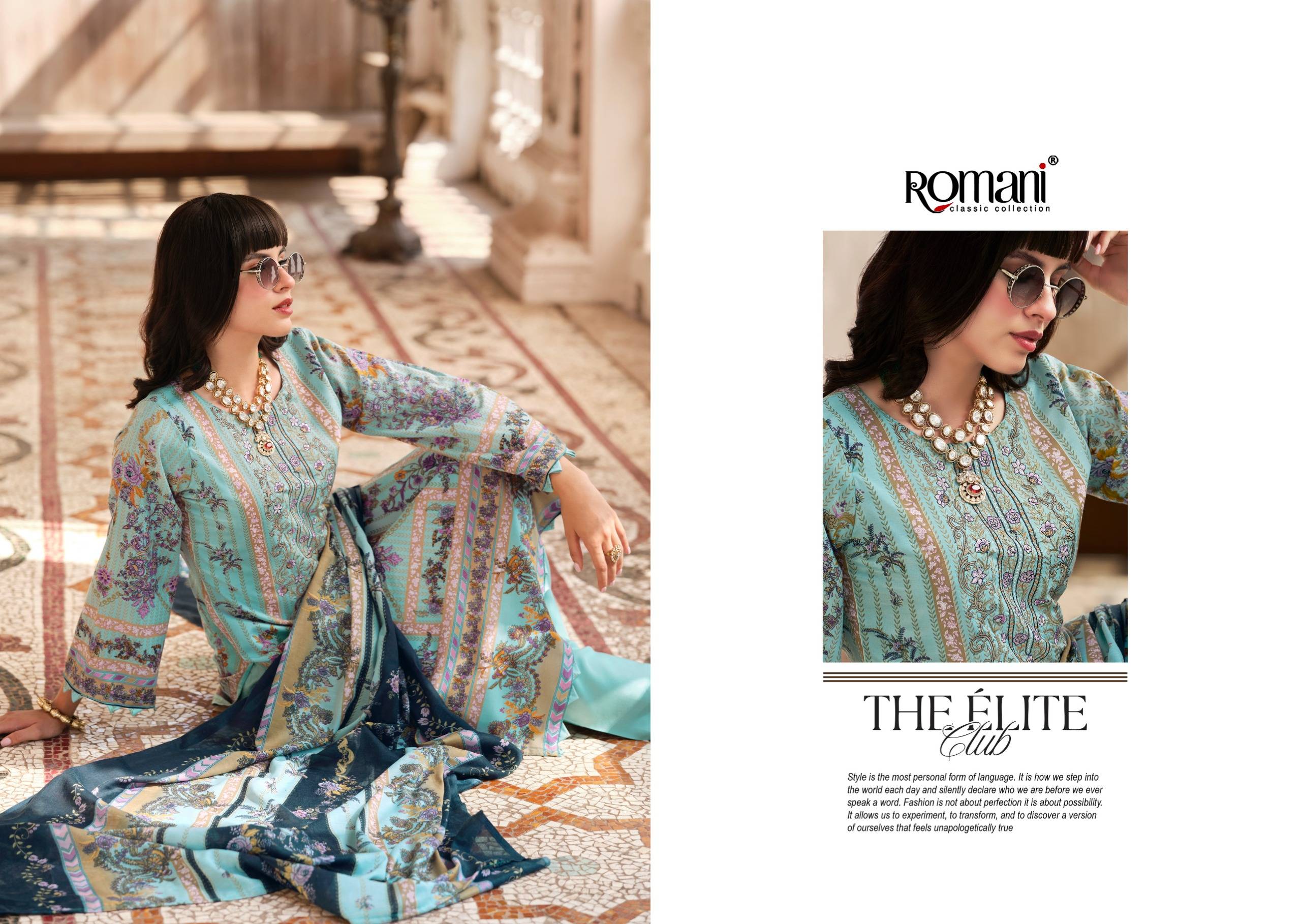 AARZU VOL-33 by ROMANI 1152-001 TO 1152-008 SERIES Pakistani Stylish Embroidered Soft Cotton COLLECTION At Wholesale Price